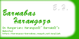 barnabas harangozo business card